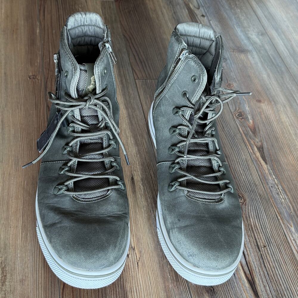 Vlado Maximus 2 Men’s USA 12 EU 46 military green hightop sneaker boots side zip